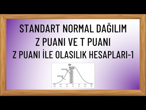 Standart Normal Dağılım | Z ve T Puanları | Z Puanı ile Alan ve Olasılık Hesapları - 1