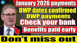 UK DWP Payment Dates Jan 2026 — When You’ll Get Benefits & Pension