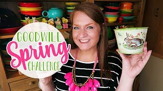 Spring $5 Goodwill Challenge | Easter Three Tier Tray