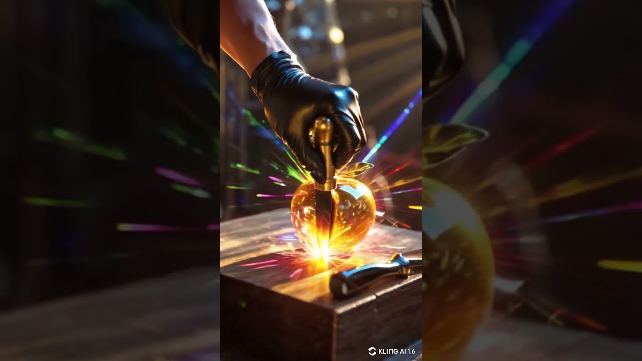 Cutting a Magical Crystal Apple! ✨🍏 Unreal Knife Test with Stunning Light Effects
