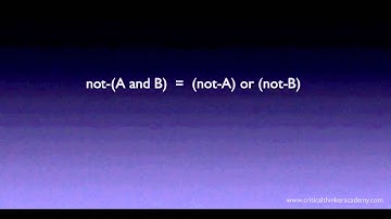 Propositional Logic: not-(A and B)