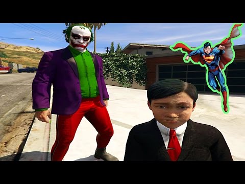 Süper Kahramanlar Tehlikeli Çocuğu Jokerin Elinden Kurtarıyor (GTA 5 Gerçek Hayat)
