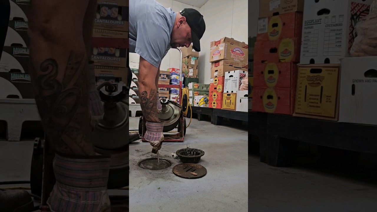 walk-in cooler drain clog! 