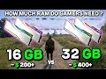 16GB VS 32GB RAM : Test in 8 Games 2026