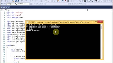 Geometry Calculator (Visual Studio)