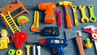 8-Minute Immersive Unboxing: Mini Repair Tools - Mask, Hammer, Utility Knife, Wrench, Repair Table