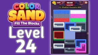 Color Sand: Fill The Blocks level 24 | all parts gameplay walkthrough solution