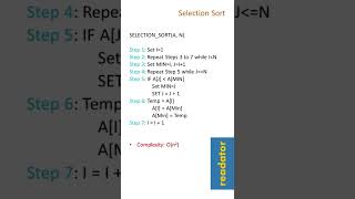 Selection Sort Algorithm