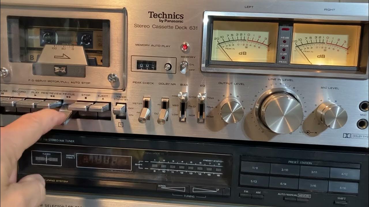 Technics 631 cassette deck playback demo YouTube