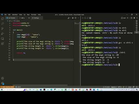 Strings in c - sizeof versus string length