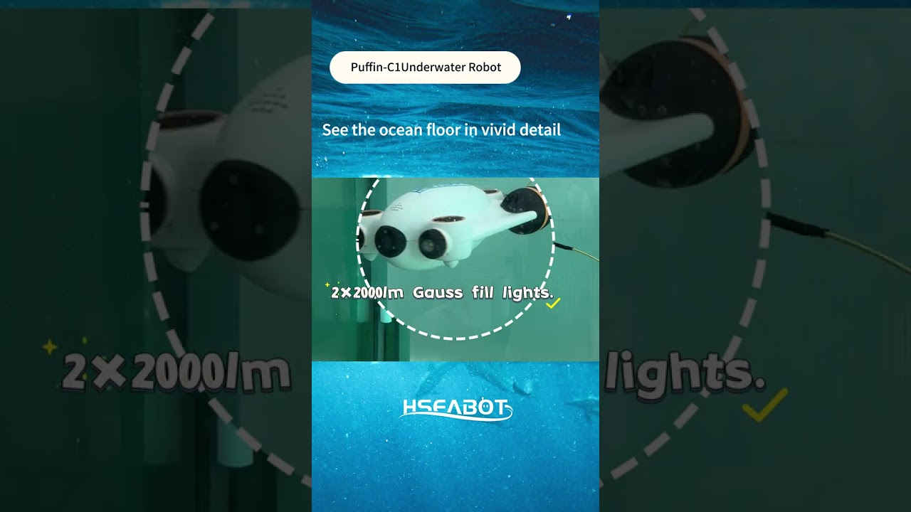 Puffin-C1 Underwater Robot: Dive anytime, explore anywhere.    