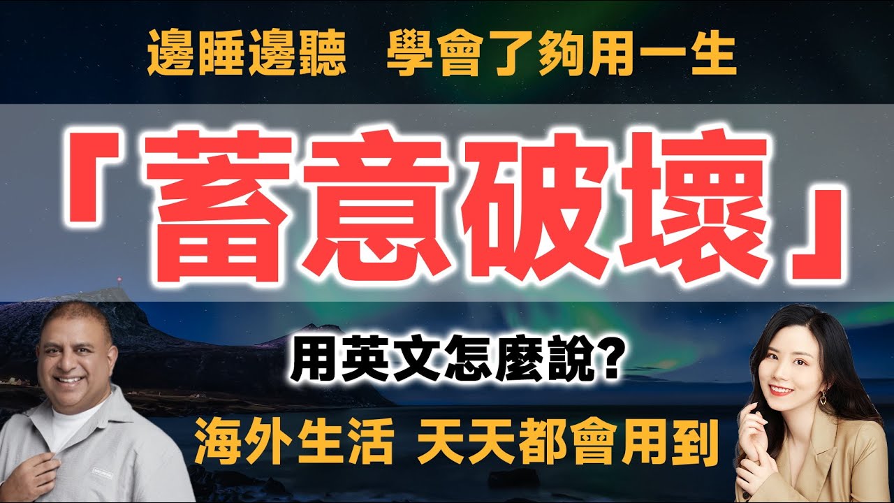 「蓄意破壞」用英語咋說？