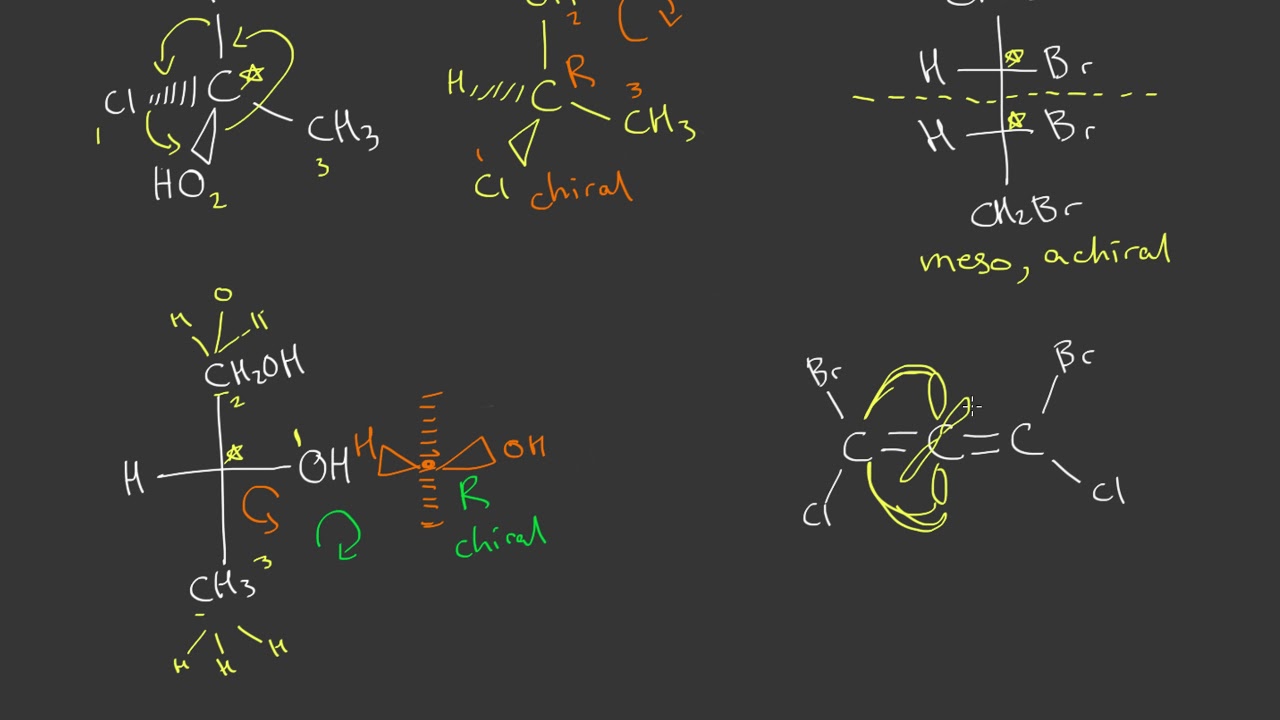 Organic chemistry Identifying chiral centers and molecules YouTube
