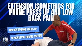 Extension Isometrics for Prone Press Up and Low Back Pain #physicaltherapy #physiotherapy