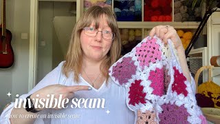 Crochet Tutorial: How to do an invisible seam for Granny Squares