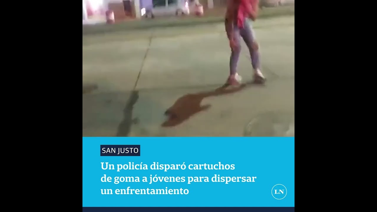 Un policía disparó cartuchos de goma a jóvenes para dispersar un enfrentamiento