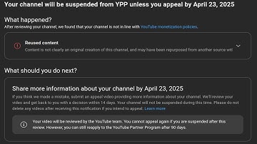 📺 Your YouTube channel will be suspended from the YouTube Partner Program