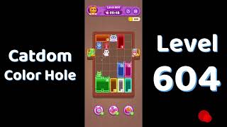 Catdom Level 604 walkthrough | Color Hole 🐱🕳️| Solutionguruji