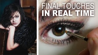 OIL PAINTING FINAL TOUCHES - REALISTIC ART DEMO VIDEO - portrait of a woman by Isabelle Richard