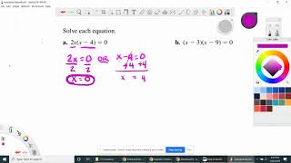 7-4 Example 1: Solving Polynomial Equations in Factored form with the Zero Product Property