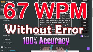 67 Words/Minute Typing Speed | Typing Speed Test Without Error #typingspeed #raushantypingmaster