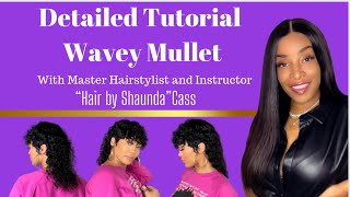 Detailed wavy Mullet tutorial /hairbyshaunda/ Las Vegas hairstylist