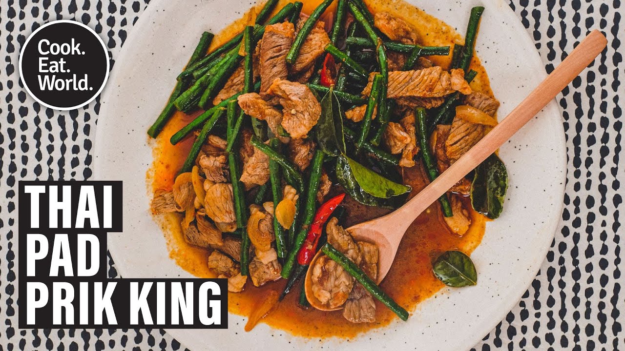 Pad Prik King How to make a spicy Thai stir fried beef in 10 minutes