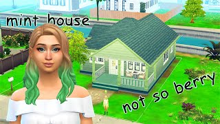 Sims 4 Not So Berry Mint Starter Home | Speedbuild
