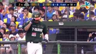 20130616 CPBL 獅V.S象 黃仕豪nice play刺殺陳俊輝