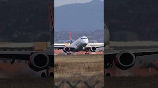 Air Serbia Embraer E195 landing at Belgrade Nikola Tesla Airport