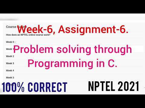Problem Solving Through Programming in C | Week-6, Assignment-6 | NPTEL Assignment 6 Answer | Swayam