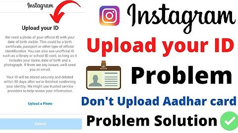 instagram upload your ID problem/ upload a photo Instagram / upload your id instagram / we suspended
