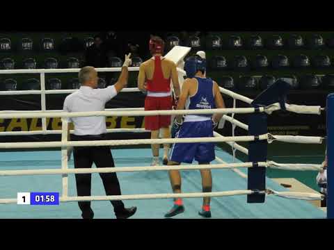 (69kg)14-11-2019 GEO Youth Boxing Championship RED Soslan KELEKHSAEV Gori VS BLUE Giga OBOLADZE Kut.