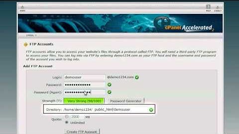 How to set up an FTP account in cPanel