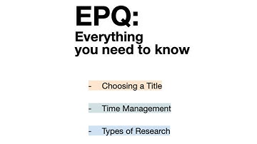 EPQ: Everything You Need To Know
