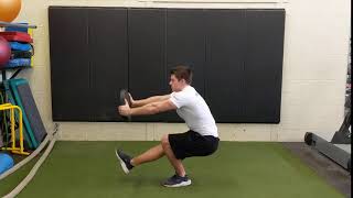 Single Leg Squat with Plate Side