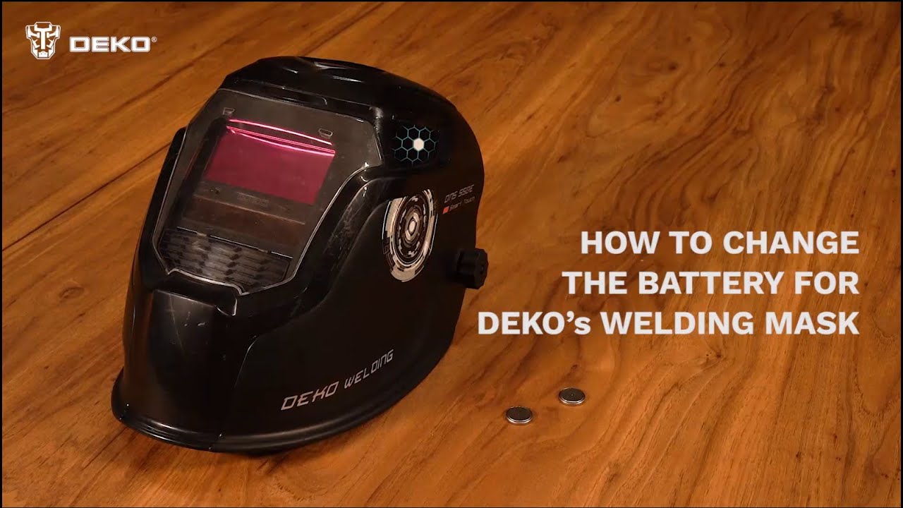 DEKO TOOLS. How to Change the Battery for DEKO's Welding Mask. 