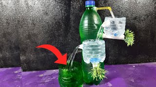 Beautiful Tabletop Waterfall Fountain Make at Home From Plastic Bottle // DIY Craft Idea