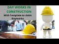 How to claim dayworks in construction projects   explained with template