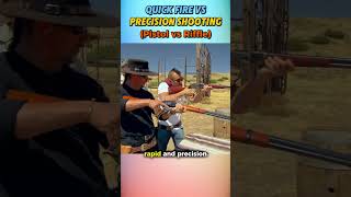 Rifle vs Pistol: hip fire or precision Brian & John test it 🔫🎯 #MythBusters