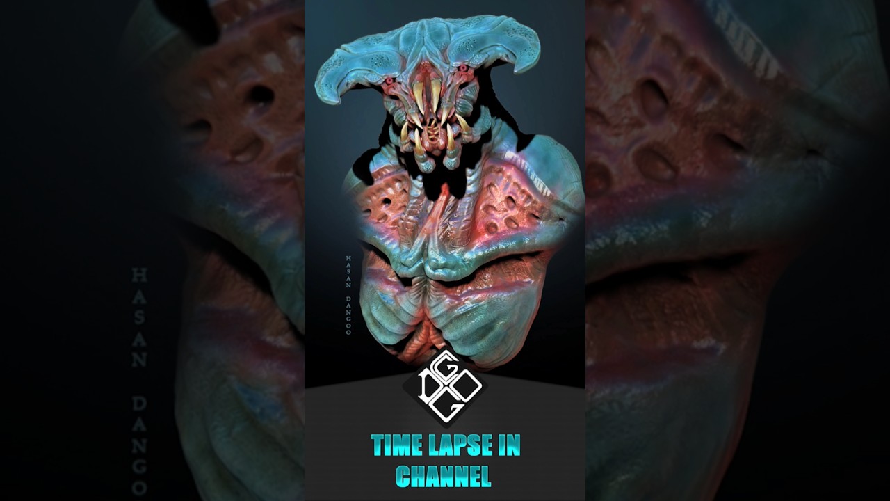 monster bust zbrush sculpting & time lapse in channel dgo cg DGO CG 
