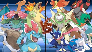 Pokemon Battle of the Starters: Kanto And Johto Starters Vs Kalos and Alola Starters