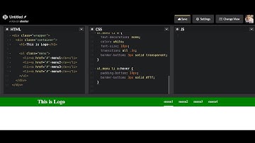 HTML+CSS สอนเขียนเมนูแบบมี hover ด้านล่างสวยๆ