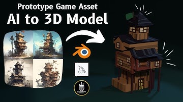 AI Art to 3D Full Modelling - Pirate Crows Nest Prototype Game Asset #3d #blender #3dart #3dprinting