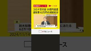 北海道・鈴木知事 3カ月分の給料の15%=62万1000円の減額処分 新型コロナ関連交付金事務手続きミスで