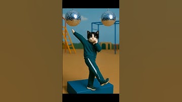 Squid Game Cat Just Joined the Dance Challenge! 🐾🔥 #456 #squidgame #youtubeshorts #cat #trending #AI