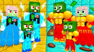 Monster School : Zombie x Squid Game ROBOT vs STRONG FAMILY - Minecraft Animation