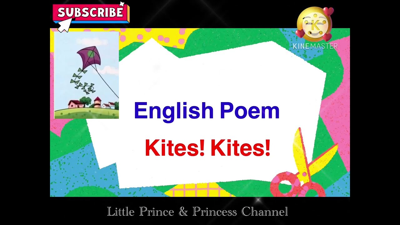 Kites! Kites! flying high | English Poem | Nursery Rhyme for Kids | Short Poem | English 👍
