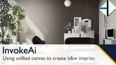 InvokeAI - Creating modern minimalist room with b&w furniture