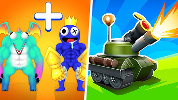 Merge Fusion: Rainbow Friends | Tank Wars  - Merge Battles Gameplay (Part 1)